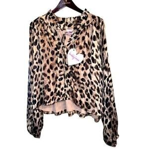 New ▶️ Buddy Love ◀️ BRIDGERTON LONG SLEEVE BLOUSE - OREO. Size Small